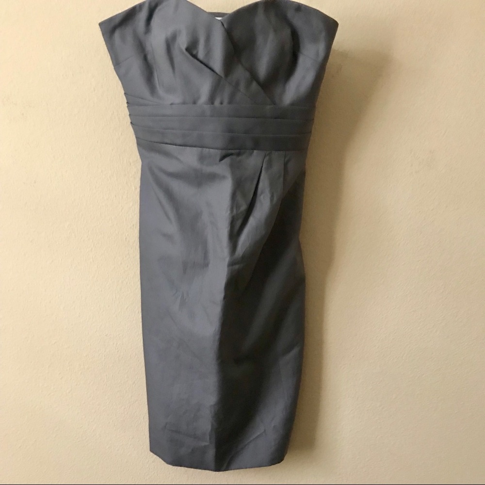 J CREW Gray Strapless Dress